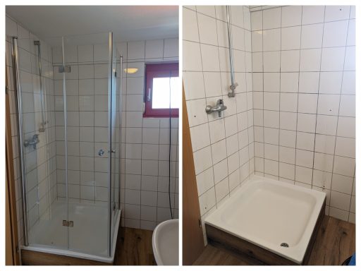 Aufbau Duschkabine 